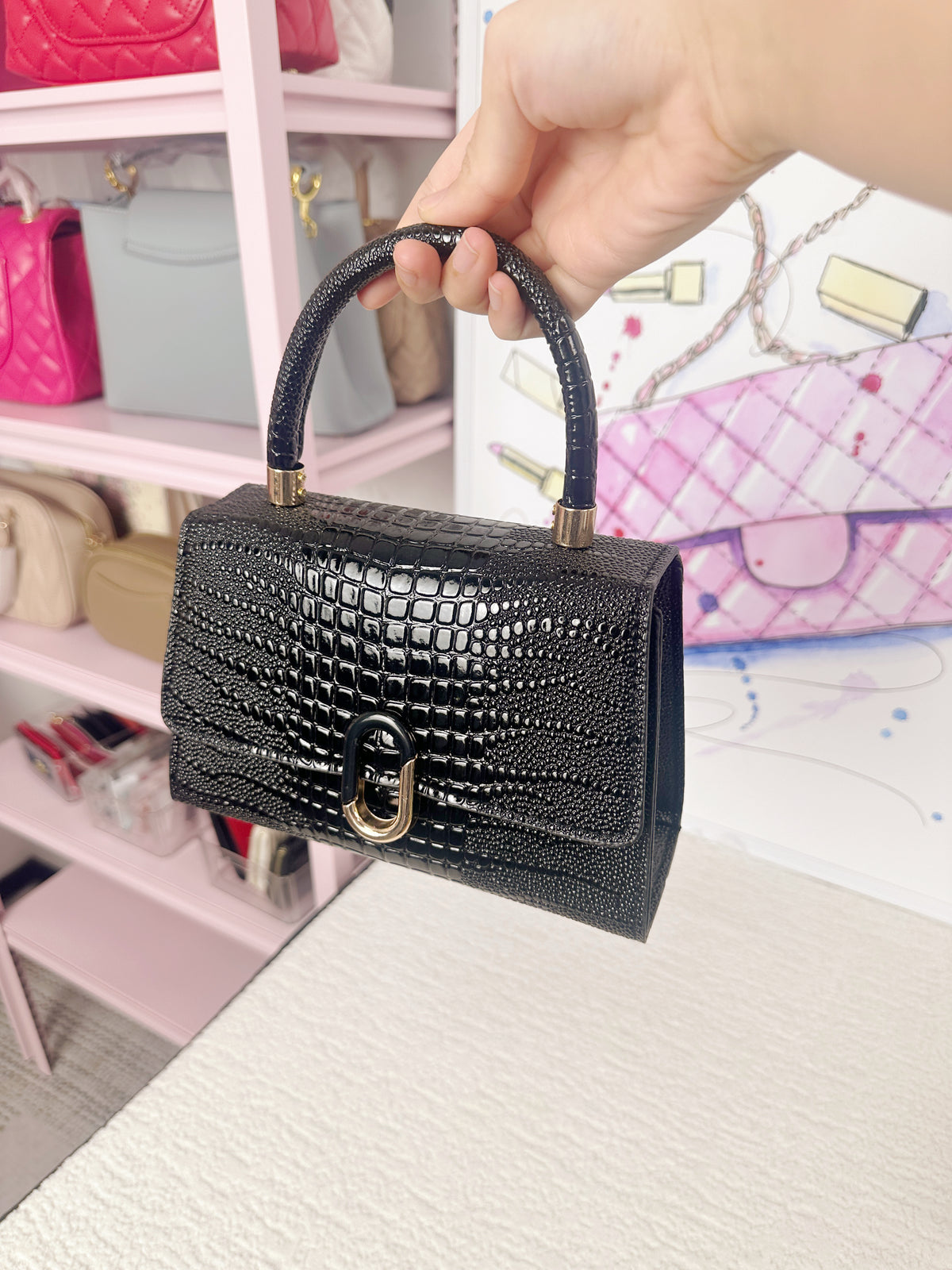 Midnight Mood Top Handle Bag